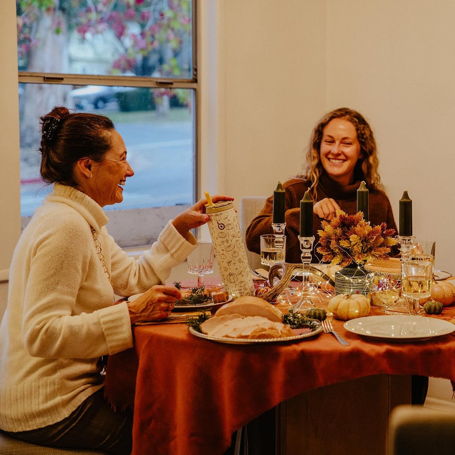 BOTTLE BOTTLE Stainless Steel Water Bottle with Straw Lid and Handle 32 oz Vacuum Insulated Cup for Sports Travel Gym Hiking,Leak-Proof Wide Mouth Water Bottles for Men and Women,pumpkin