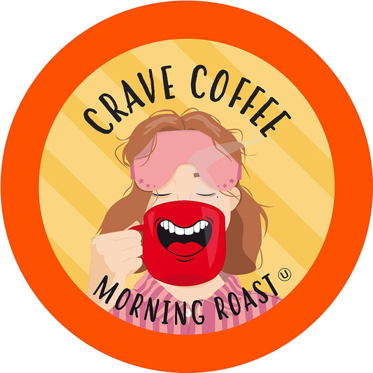 Crave Beverages Morning Light Roast Coffee Pods for Keurig K Cup Brewers, 100 Count