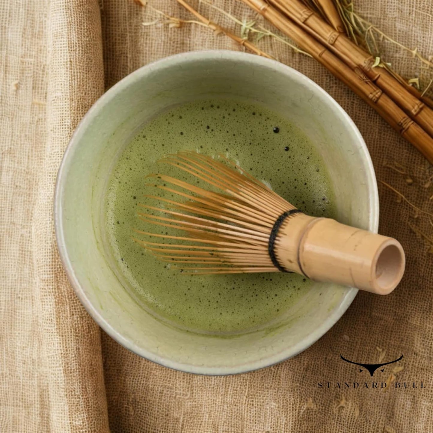 Matcha Whisk Set – Ceramic Bowl, Bamboo Chasen, Chashaku & Holder | Japanese Matcha Kit for Beginners, Traditional Matcha Set for Ceremonial Tea Preparation