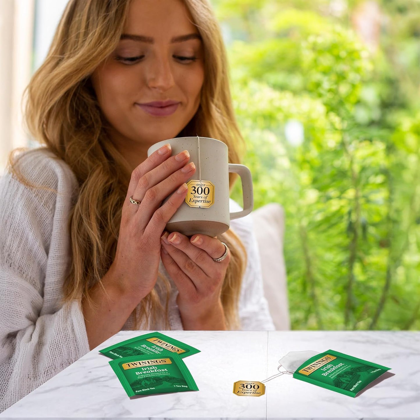 Twinings Irish Breakfast Black Tea Individually Wrapped Bags, 50 Count (Pack of 6), Flavourful, Bold, Robust, Caffeinated, Enjoy Hot or Iced, 300 Teabags