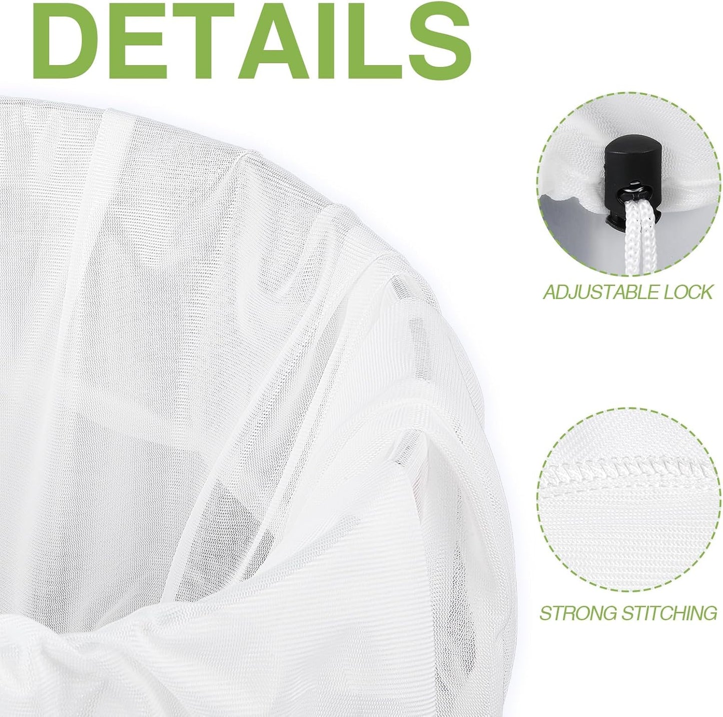 Chumia 10 Pack Brew Bags Reusable Extra Large 26 x 22'' Fine Mesh Strainer Cold Brew Filters Drawstring Cheese Cloth Straining Bags Wine Making Supplies for Fruit Cider Beer