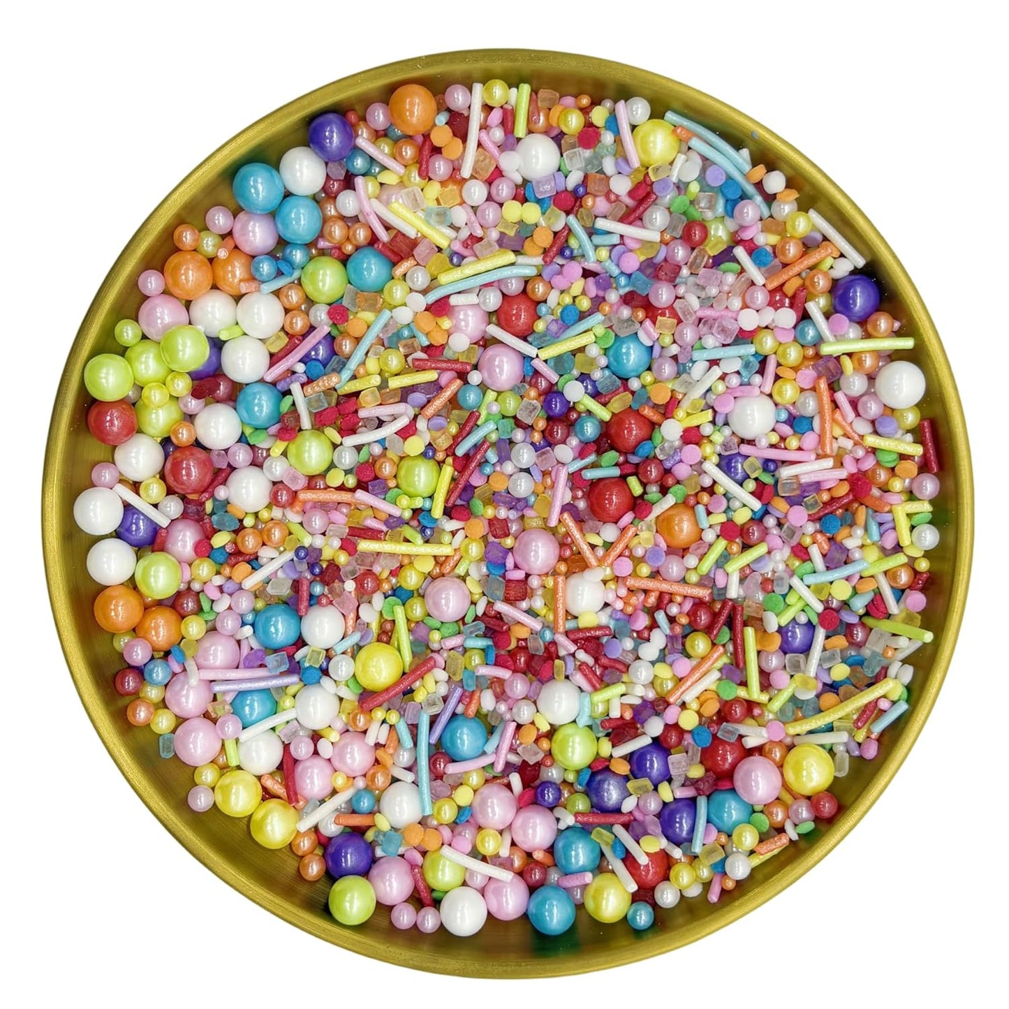 Dynastang Rainbow Sprinkles Mixed Style Edible Cake Decorations Cupcake Toppers Cookie Perfect for Cakes, Cupcakes, Desserts Toppings 3OZ