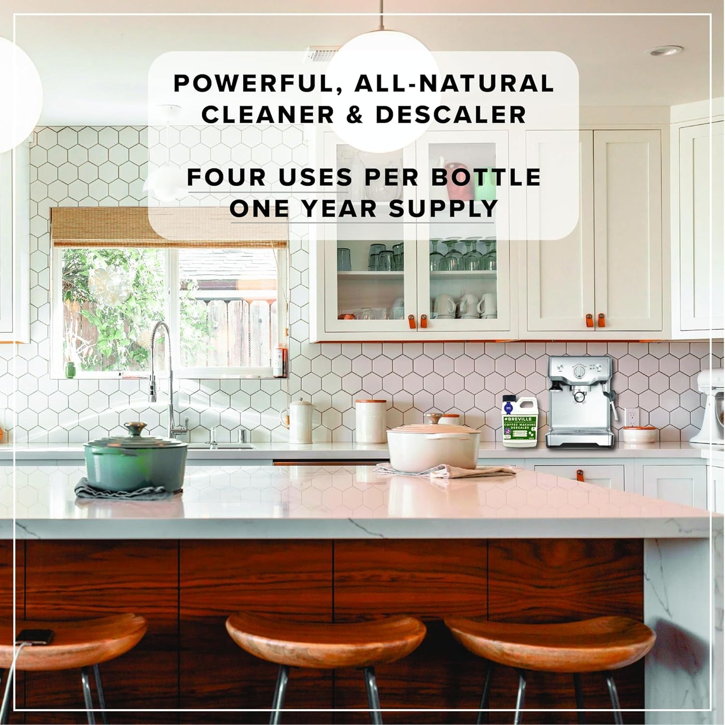 Breville Espresso Machine Compatible Descaler - 1 YEAR SUPPLY - Concentrated Descaler for Breville - 16 oz Coffee Maker Cleaner for Breville, Nespresso, Delonghi, Espresso Machine - 4 Uses