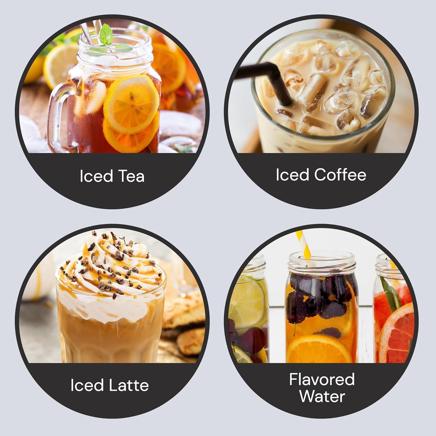 Homecraft 3-Quart Iced Coffee and Tea Maker with Filter Basket, Flavor Enhancer, Adjustable Brew Strength, Black