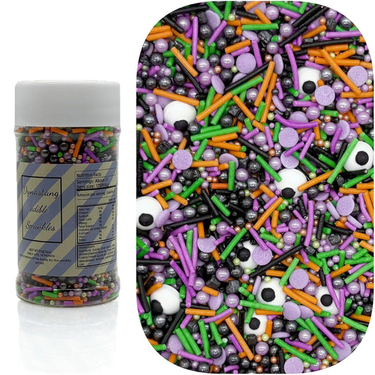 Dynastang Monster Sprinkles Halloween Edible Eyes Cake Decoration Cupcake Toppers Cookie Decorating Perfect for Cakes, Cupcakes, Desserts Toppings 3OZ