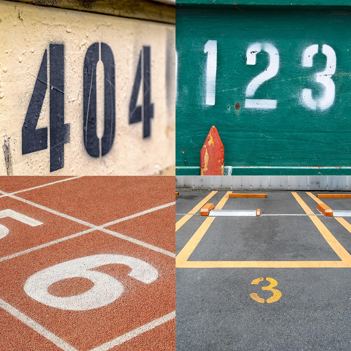 6 Inch Number Stencils Set, 0-9 Plastic Address Number Stencils Reusable Cake Digital Templates for Painting on Wall,Wood,Rock,Mailbox and DIY Art Projects