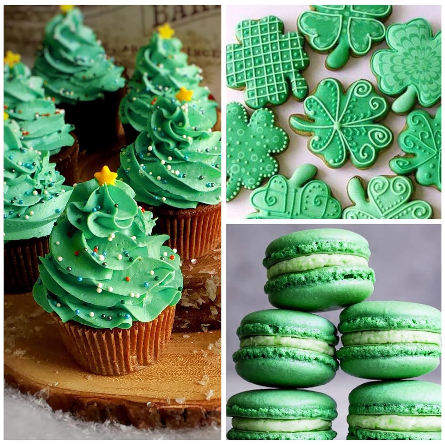 Edible Glitter - 30g Edible Luster Dust Metallic Food Grade Coloring Glitter for Drinks, Cake Decorating, Baking - Edible Dust Powder Shimmer Sprinkle Powder for Icing, Cocktail, Wine, Candy (Green)