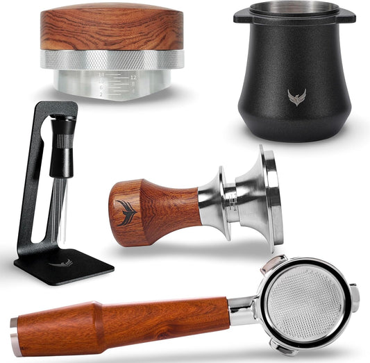 54mm Espresso Tool kit for Breville - 54 MM Dosing Cup, Bottomless Portafilter, Coffee Leveler, Calibrated Tamper, WDT Tool - Tamping Kit
