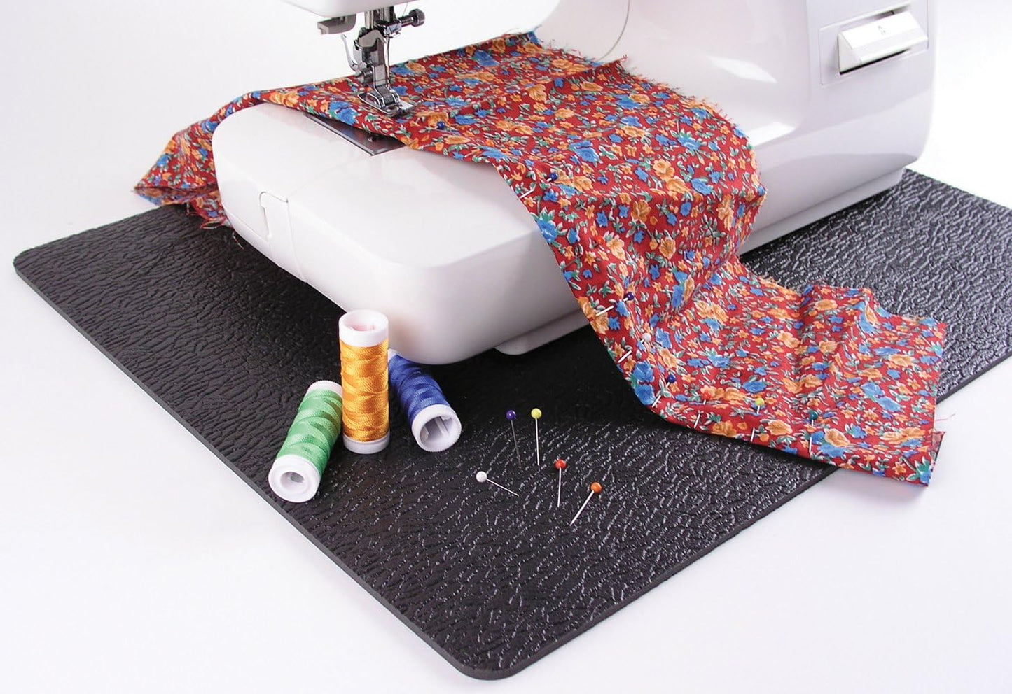Cottage Mills Stay-in-Place Machine Mats - 2 Piece Set - 11" x 14" & 15" x 18" - Sewing Machine and Serger Mats - Calms Vibration and Dampens Noise. Made in USA.