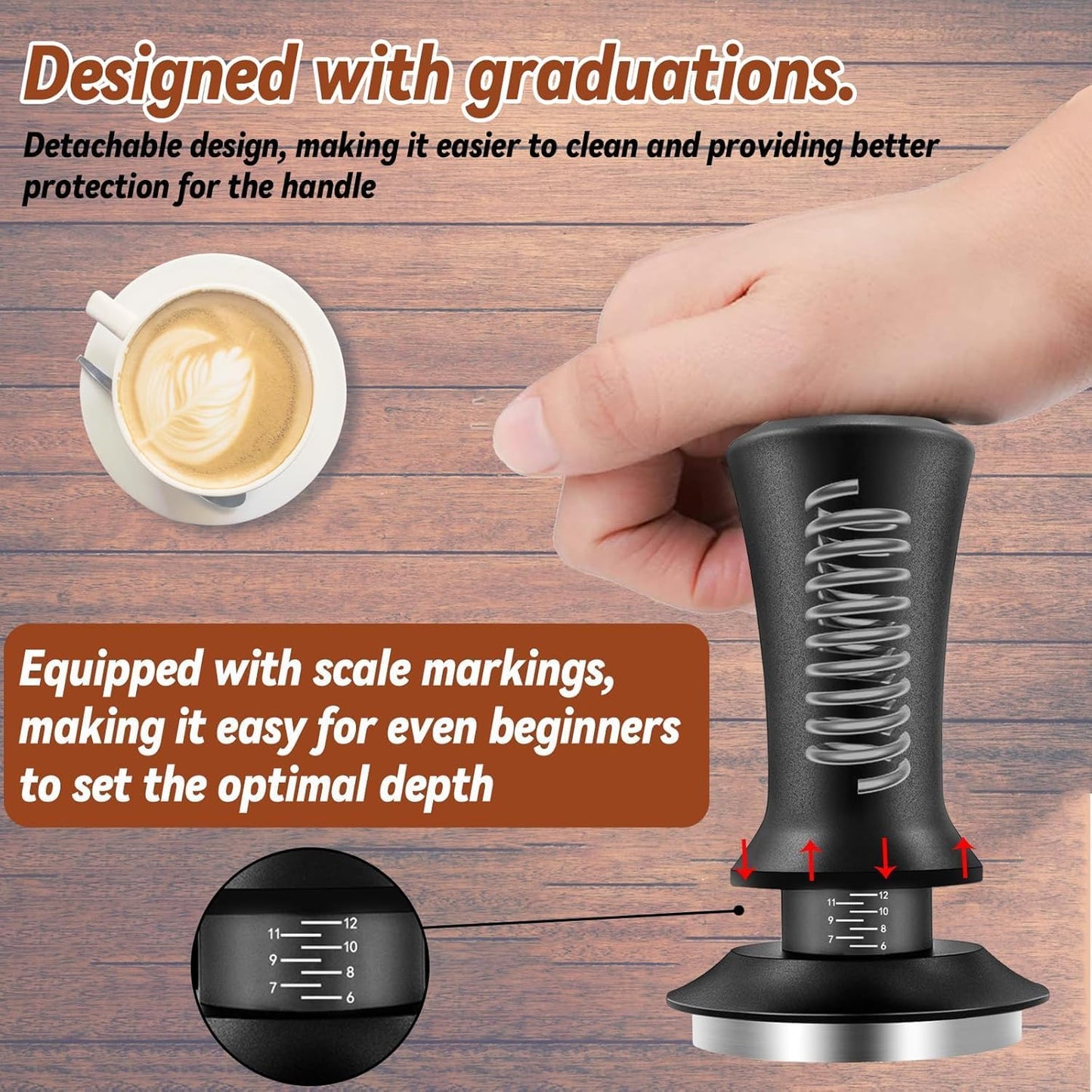 Coffee Espresso Tamper Set, 51mm Espresso Tamper & WDT Tool, Espresso Dosing Funnel, Silicone Gel Coffee Tamper Mat, Espresso Accessories