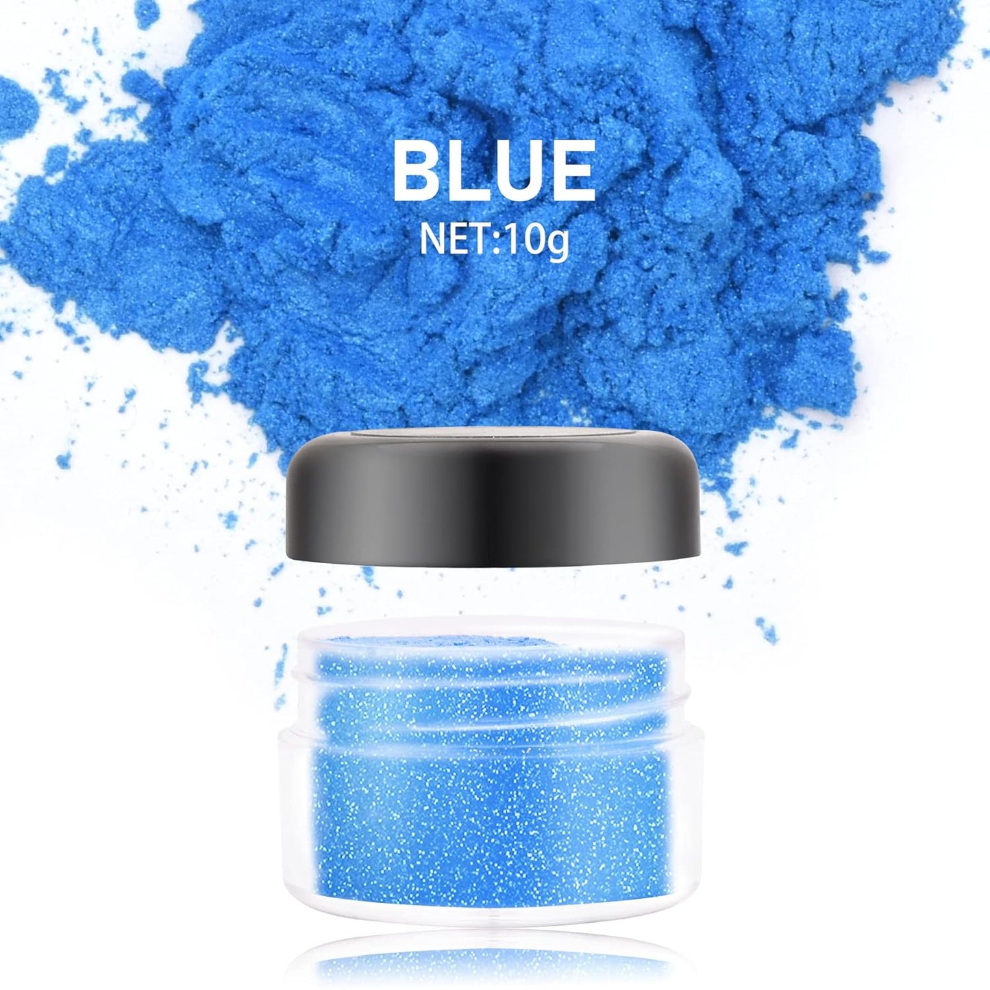 Edible Glitter - 10g Luster Dust Edible Food Grade Coloring Glitter for Cake Decorating, Baking, Drinks - Shimmer Dust Powder, Metallic Color Dusting Powder for Icing, Fondant, Candy, Cookie (Blue)