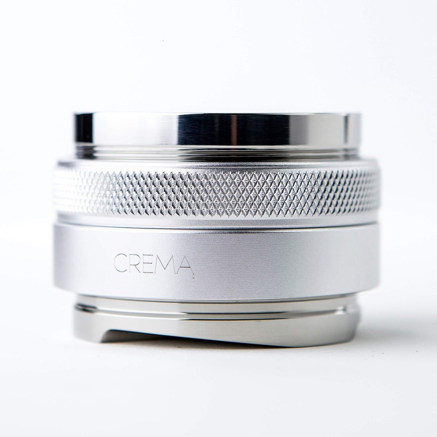 Crema Coffee Products 51mm Hand Tamper & Coffee Distributor|Compatible with Delonghi Dedica & La Specialista Portafilter|Double-Sided,Adjustable Depth Tool|Made with Durable 304 Stainless Steel|Silver