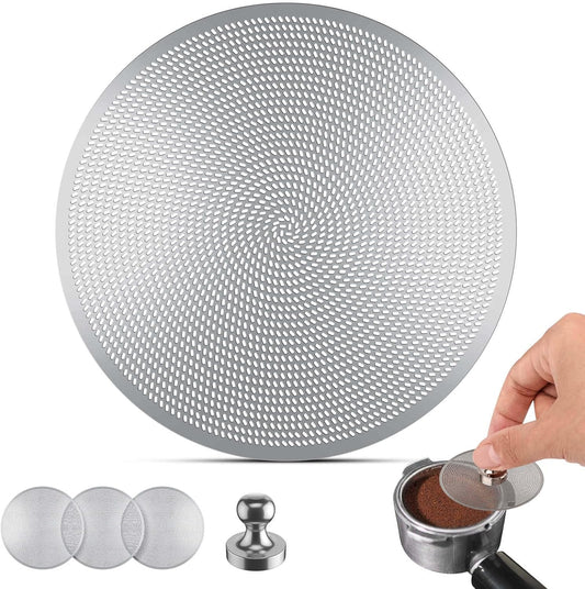 3 Pcs 58mm Espresso Puck Screen - 0.2mm Ultra Thin Espresso Puck, Stainless Steel Reusable Coffee Filter, Compatible with Espresso Machine 58mm Portafilter Basket