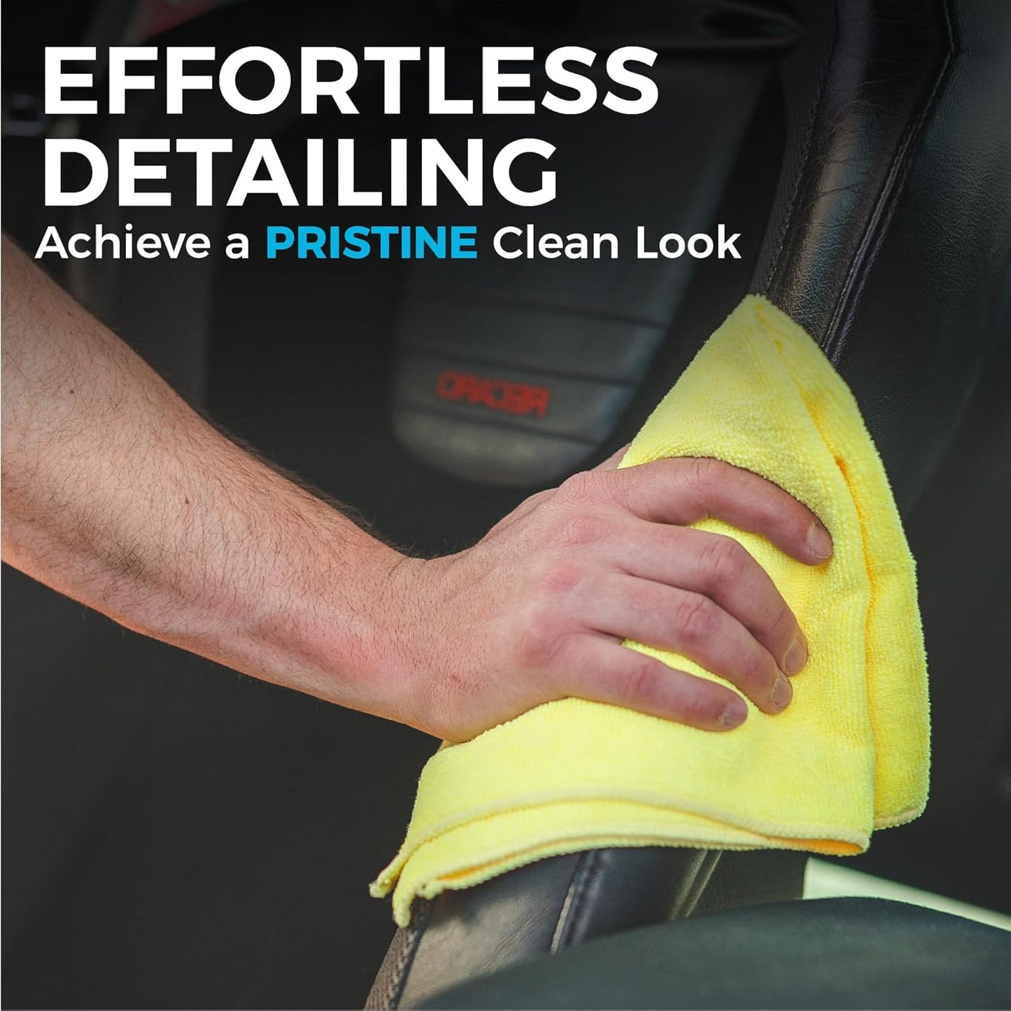 The Rag Company - All-Purpose Microfiber Terry Cleaning Towels - Commercial Grade, Highly Absorbent, Lint-Free, Streak-Free, Kitchens, Bathrooms, 300gsm, 16in x 16in, Red + Grey + Black (12-Pack)