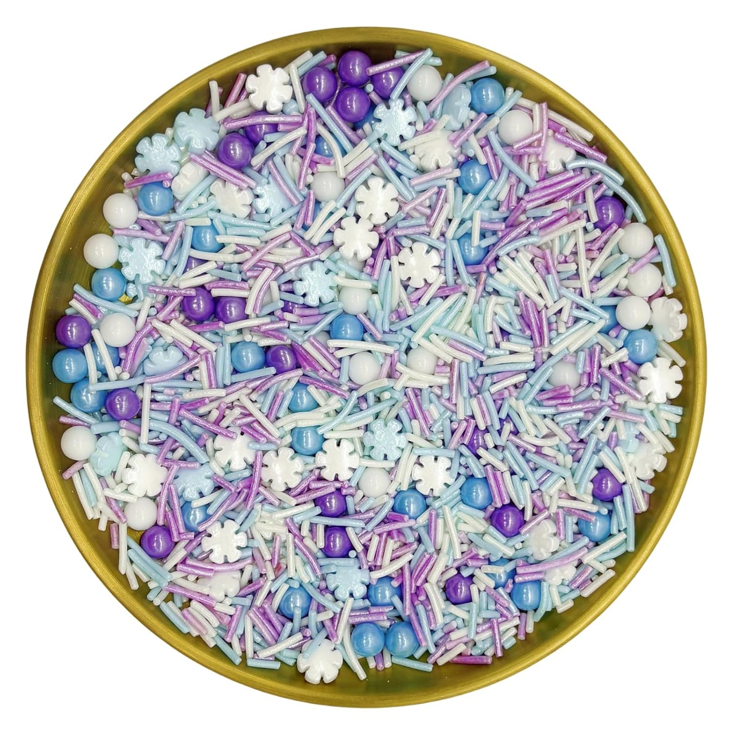 Dynastang Snowflake Sprinkles Mixed Style Edible Cake Decorations Cupcake Toppers Cookie Perfect for Cakes, Cupcakes, Desserts Toppings 3OZ