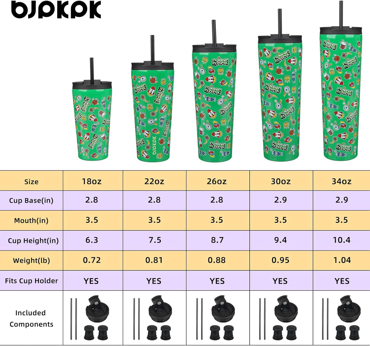 BJPKPK 30oz Stainless Steel Insulated Tumbler With lid And Straw Travel Coffee Thermal Tumblers Cup For Women And Men,Game