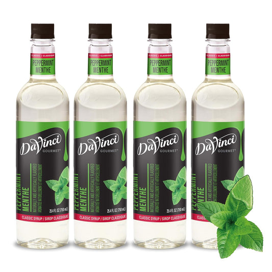 DaVinci Gourmet Classic Peppermint Syrup, 25.4 Fluid Ounces (Pack of 4)