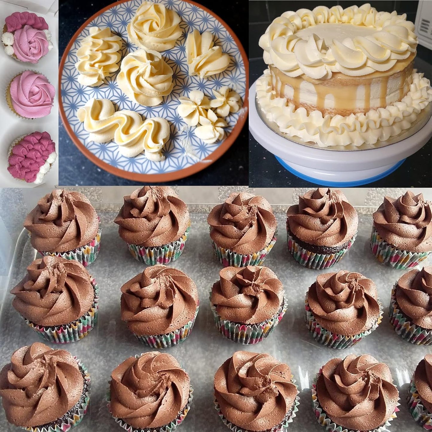 1B Piping Tip,Extra Large Drop Flower Tip 1B,1B Frosting Tip for Cake Decorating,3 Pcs