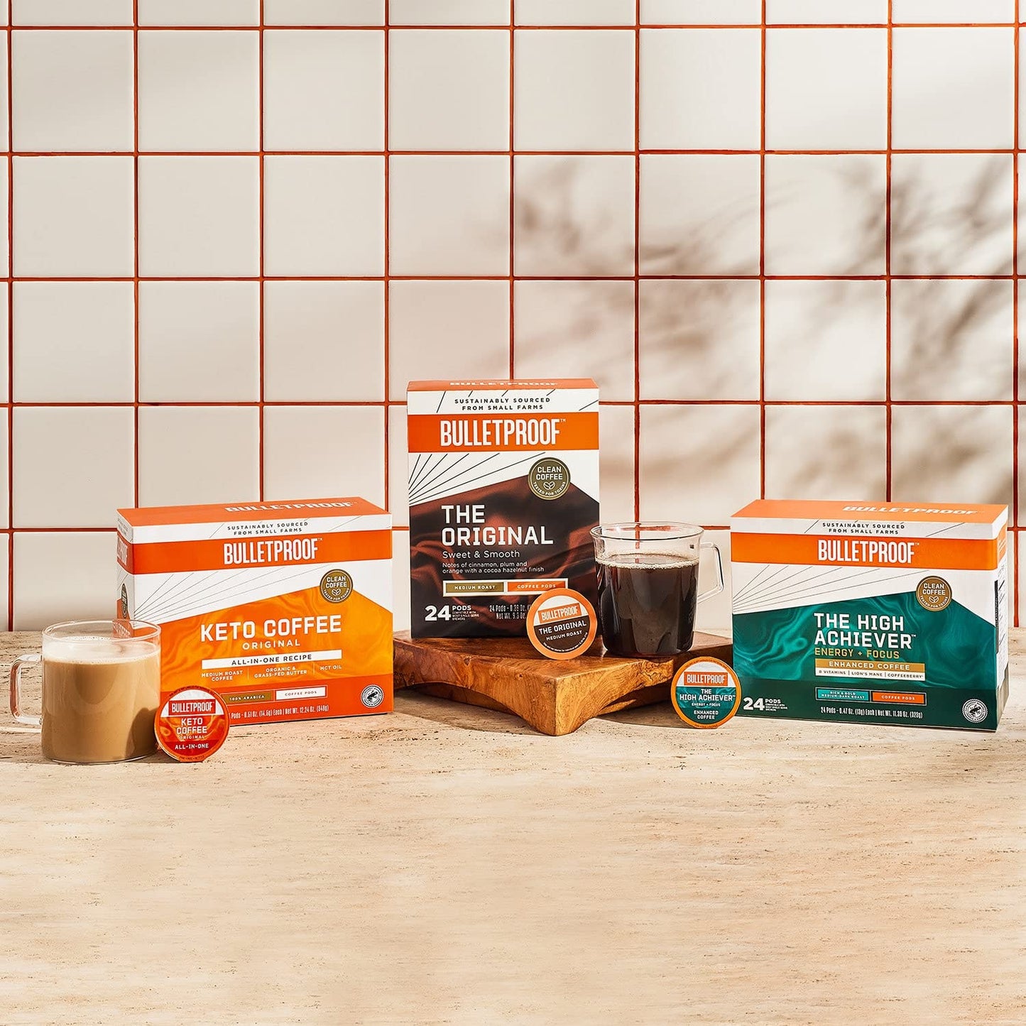 Bulletproof French Kick Dark Roast Single Serve Pods, 72 Count, 100% Arabica Coffee, Clean Coffee Tested for Toxins, Packaging May Vary