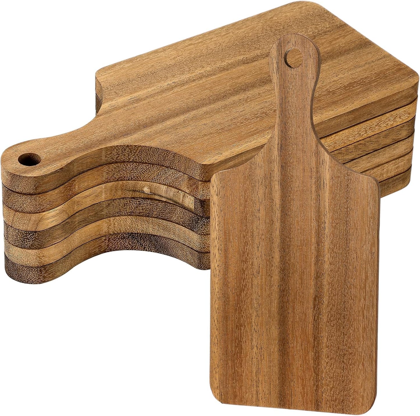 Lounsweer 6 Pcs Thicken Cutting Board Bulk Wood Board for Chopping Serving Charcuterie Material for Laser Engraving Mother' Day Wedding Housewarming Gift