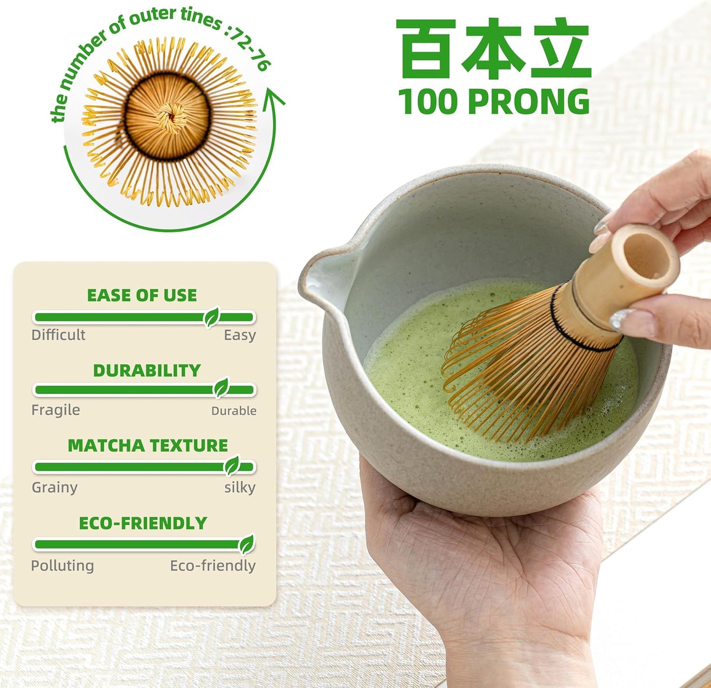 TEANAGOO Matcha Whisk Set,7 Pcs Matcha Set,Matcha Kit for Ceremony,Matcha Tea Set for Making Breakfast/Latte,Starter Kit Set and Bowl with All Accessories,Gift for Friend/Family