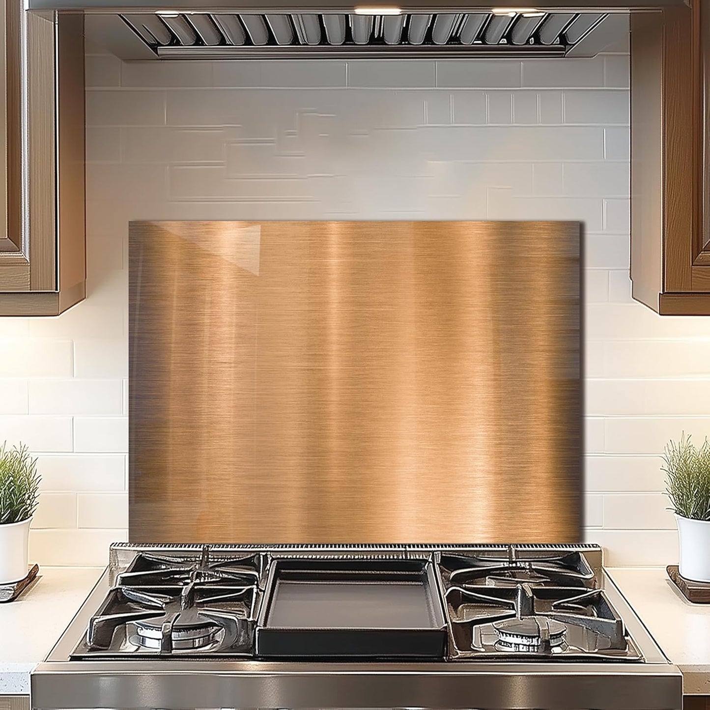 DAIFURONGE Tempered Glass Backsplash For Kitchen Behind Stove, Stove Backsplash Top Cover,Easy to Clean Glass Splashback, Sink Cover Splash Guard, Kitchen Wall Decor (27.56"x19.69"(70x50cm))