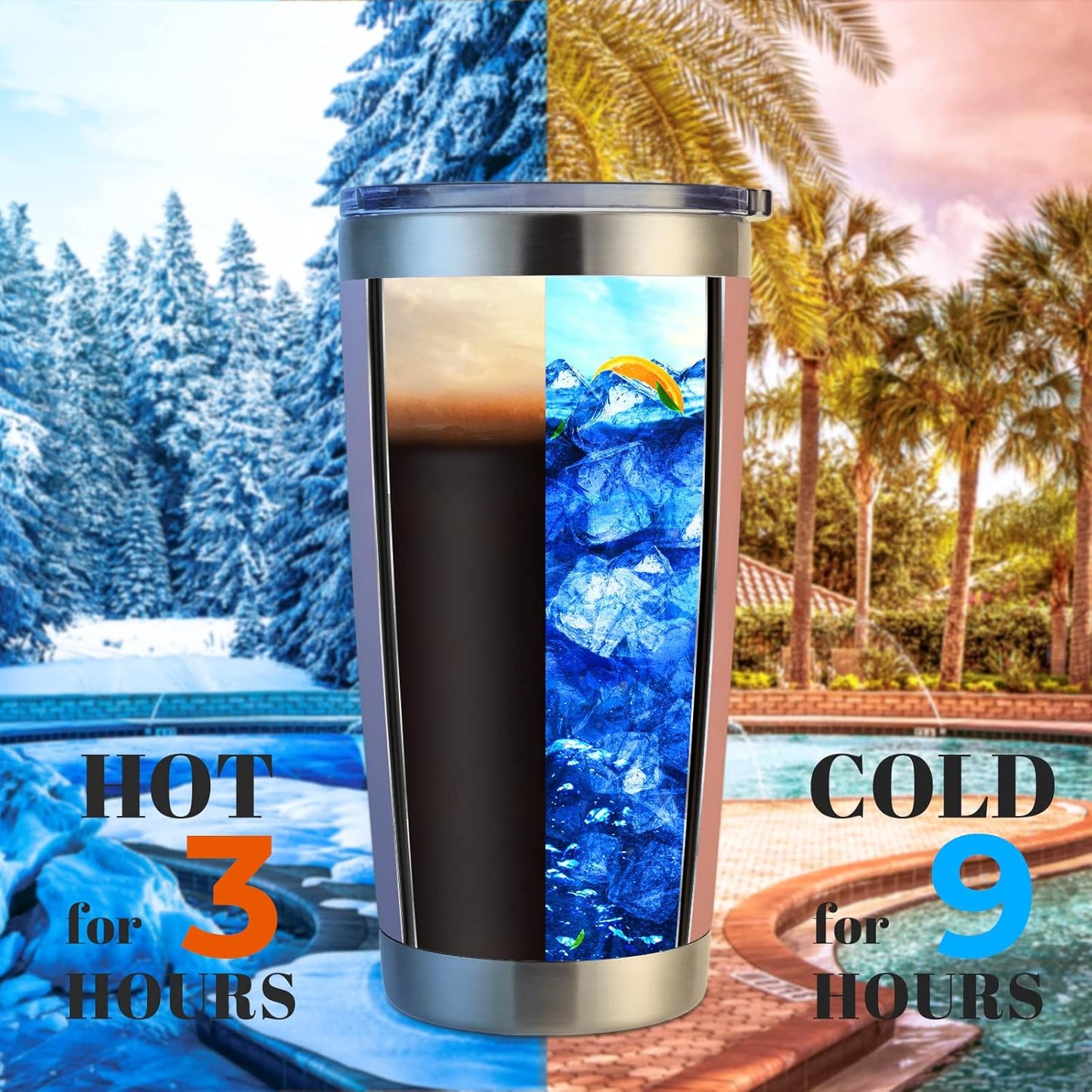 DOMICARE 20oz Stainless Steel Tumbler Bulk with Lid, Double Wall Vacuum Insulated Travel Mug, Powder Coated Coffee Cup, Pink, 4 Pack