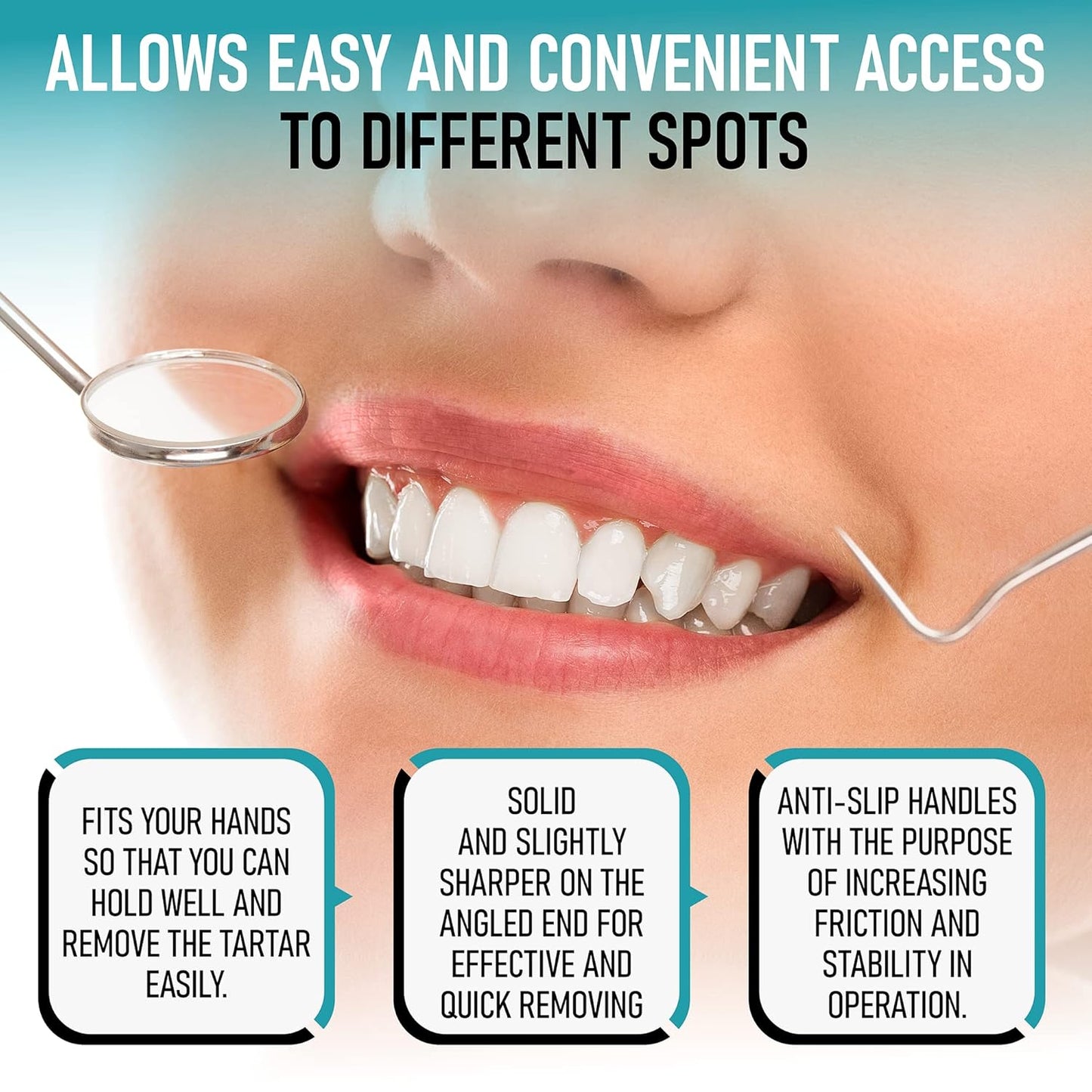 Dental Kit Tools, 10 Pack Stainless Steel Plaque Remover, Dental Tools to Remove Plaque and Tartar, Oral Care Kit with Plaque Cleaner, Tartar Pick, Tooth & Tongue Scraper for Dentist, Personal, Family