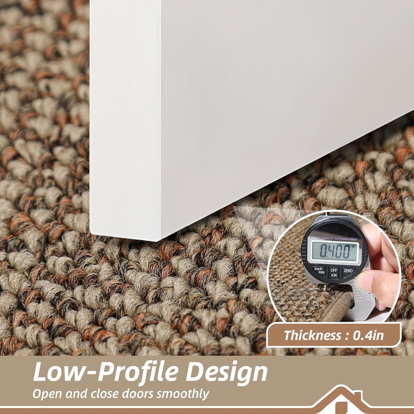 BEQHAUSE Dirt Trapper Door Mat 20" x 32", Non-Slip Washable Doormats Entrance Mat, Dirt Resistant and Absorbent Welcome Mat, Low Profile Floor Mats for Front Back Door and Entryway, Beige