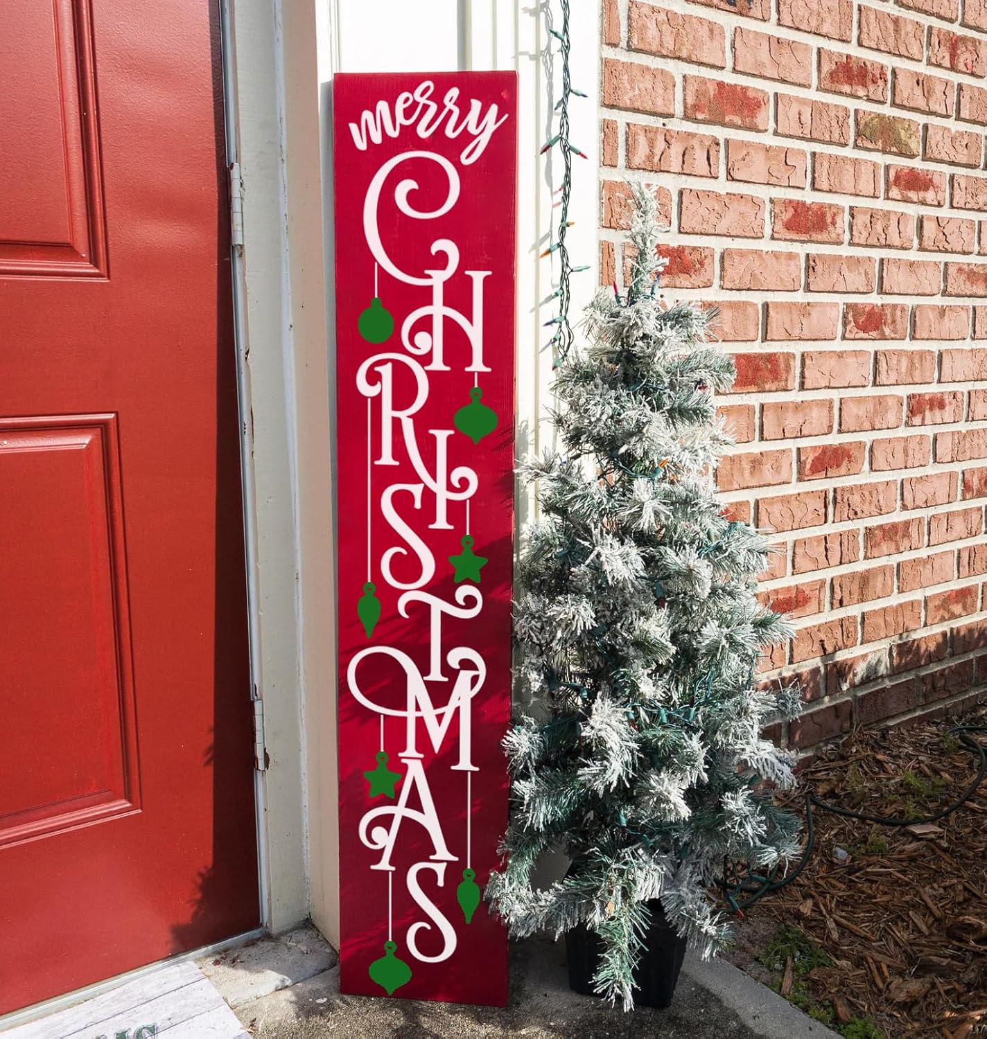 Christmas Stencils for Painting on Wood 35.4" Large Believe Let it Snow Stencil Christmas Stencils for Crafts Porch Sign Decor