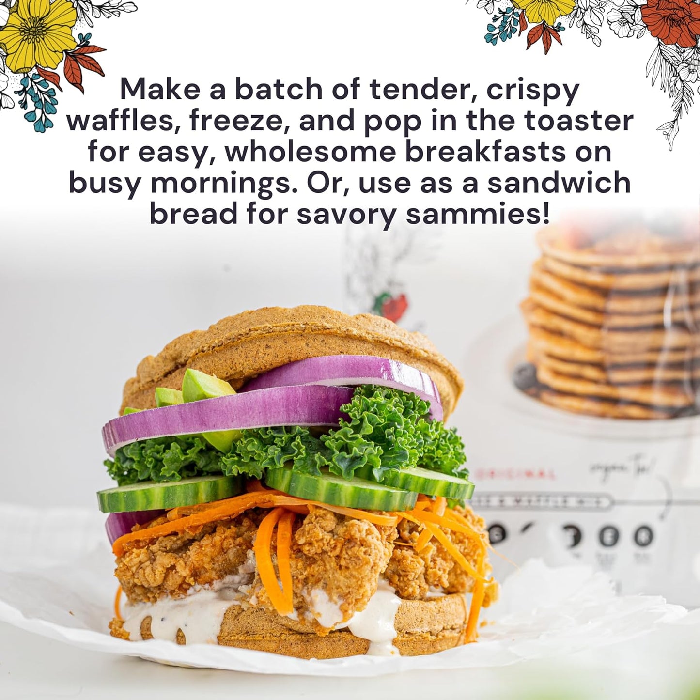 eat G.A.N.G.S.T.E.R. Vegan Pancake & Waffle Mix - Allergy-Friendly Baking Mix, Grain-Free, No Dairy, Nuts, Gluten, Dairy - For Paleo & AIP Diets, Fluffy Pancake & Crispy Waffle Breakfast Food, 6 Pack