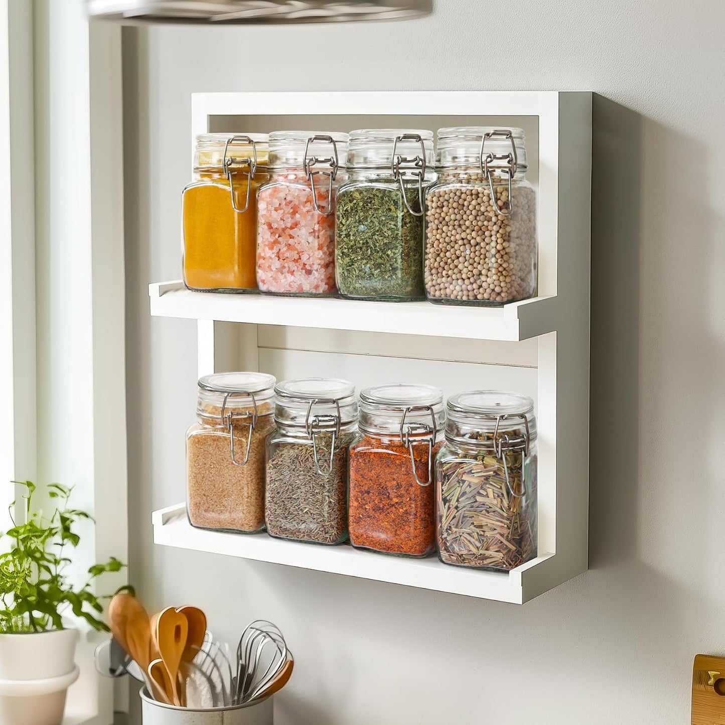 ComSaf Small Glass Jars with Airtight Lid Set of 12, Spice Jars 8 oz, Mason Jars 8 oz, Small Canning Jar, 8oz Jars with Lids for Kitchen, Jam, Jelly, Honey, Dessert, Salad, Shower Wedding Favors