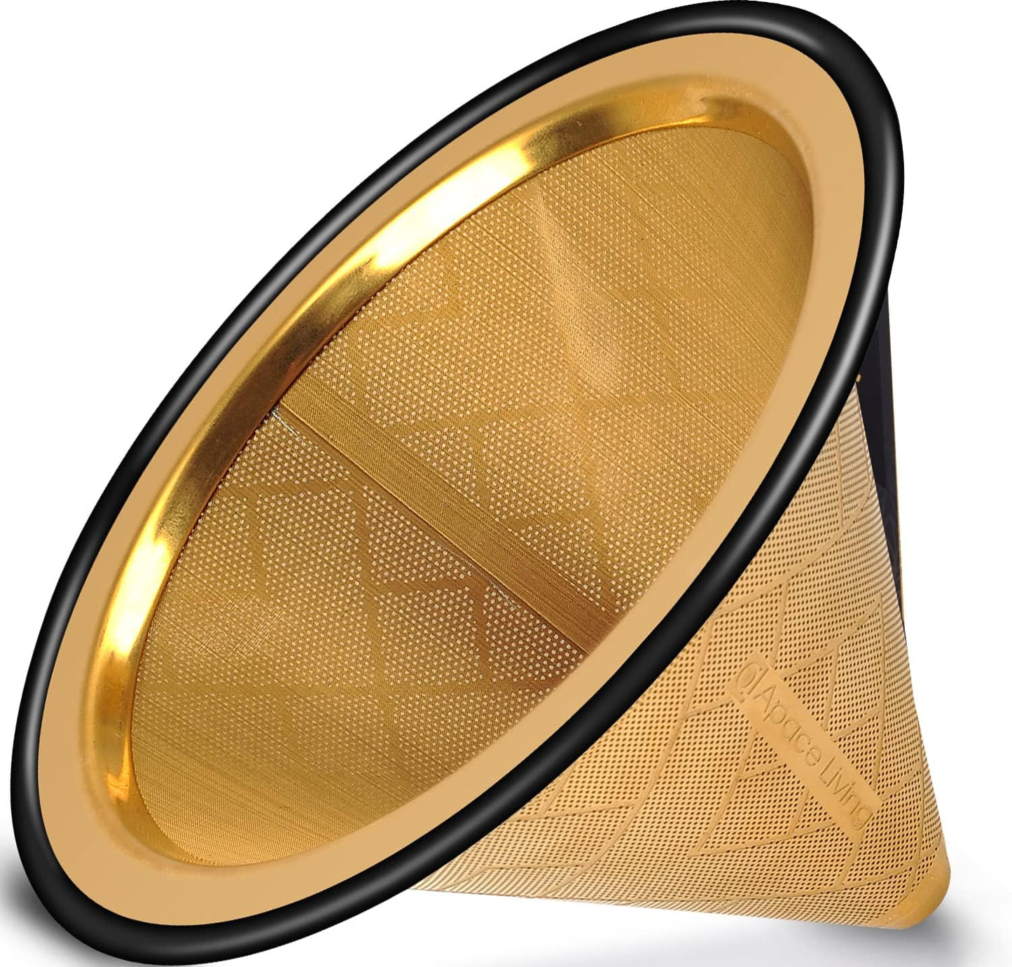 Compatible with Hario V60, Chemex Pour Over Coffee Filter - Wide Metal Base Reusable Stainless Steel Coffee Dripper - Paperless Coffee Filter for Sustainable Brewing