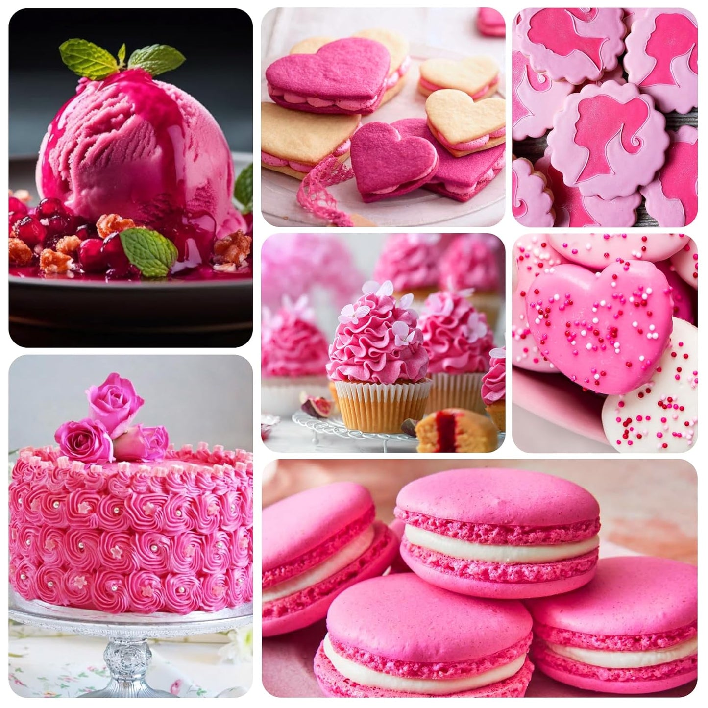 Gel Food Coloring - 4.5oz Vivid Food Coloring Gel for Baking, Cake Decorating, Cookie, Fondant, Macaron - Tasteless Concentrated Edible Food Color Dye for Icing, Slime, Drinks, DIY Crafts (Pink)