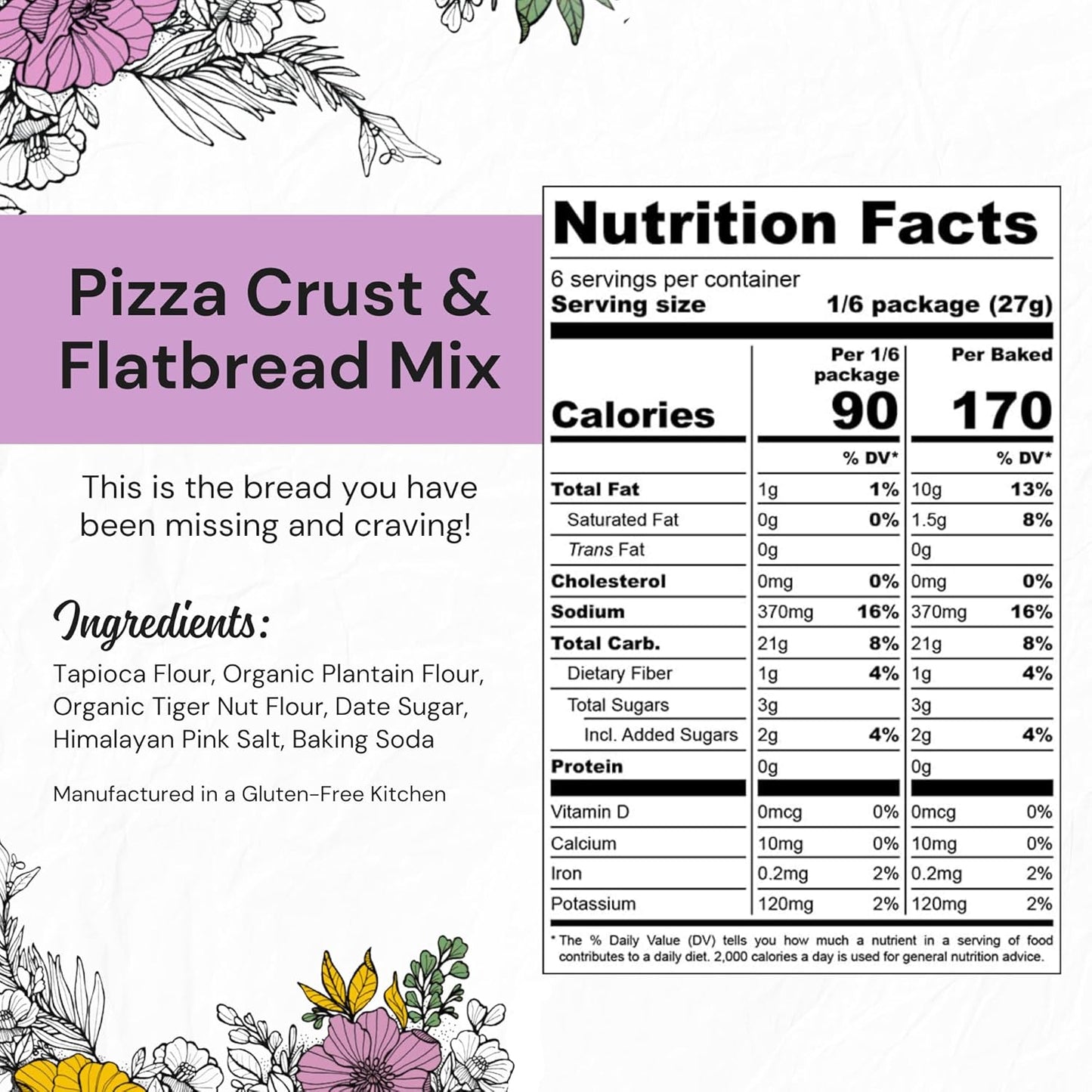 eat G.A.N.G.S.T.E.R. Vegan Pizza Crust & Flatbread Mix, Allergy-Friendly Baking Mix, Grain-Free, No Dairy, Nuts, Gluten, Dairy, For Paleo & AIP Diets, Delicious Crusts or Make Panini Sandwiches