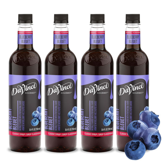 DaVinci Gourmet Classic Blueberry Syrup, 25.4 Fluid Ounces (Pack of 4)