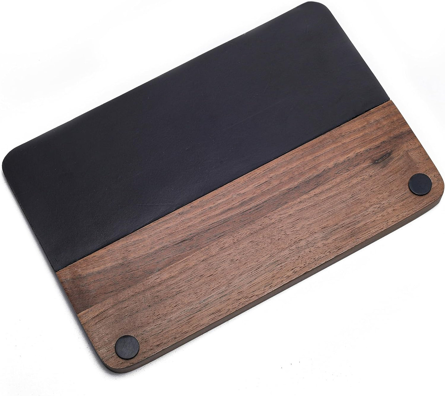 54mm Tamping Mat For Breville Espresso Machine Accessories Walnut & Leather Tamp Station Organizer with Multi-Slot Design for Espresso Tools Tamper, Distributor, Funnel & Puck Screens