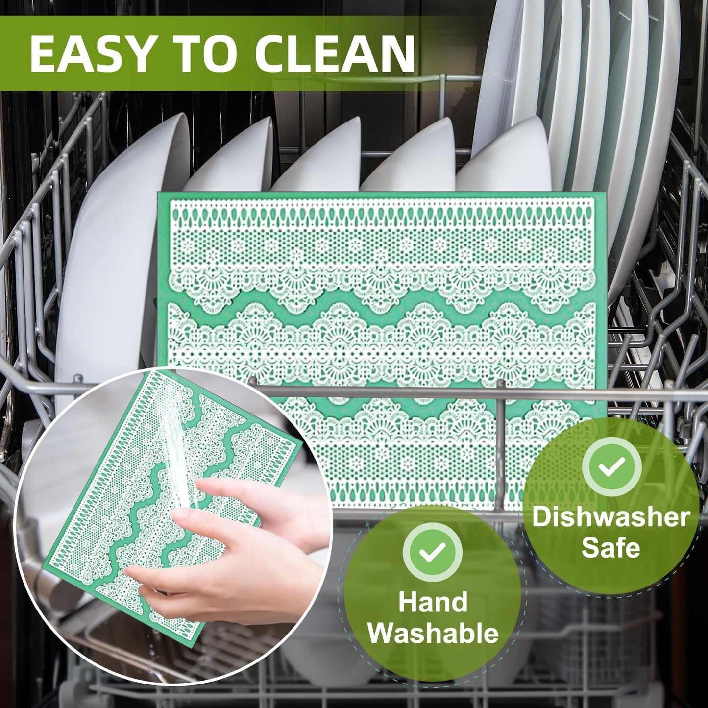 GROWTAIL Lace Molds Silicone,Cake Fondant Embossing Mat,Lace Molds for Cake Decorating Edible Lace