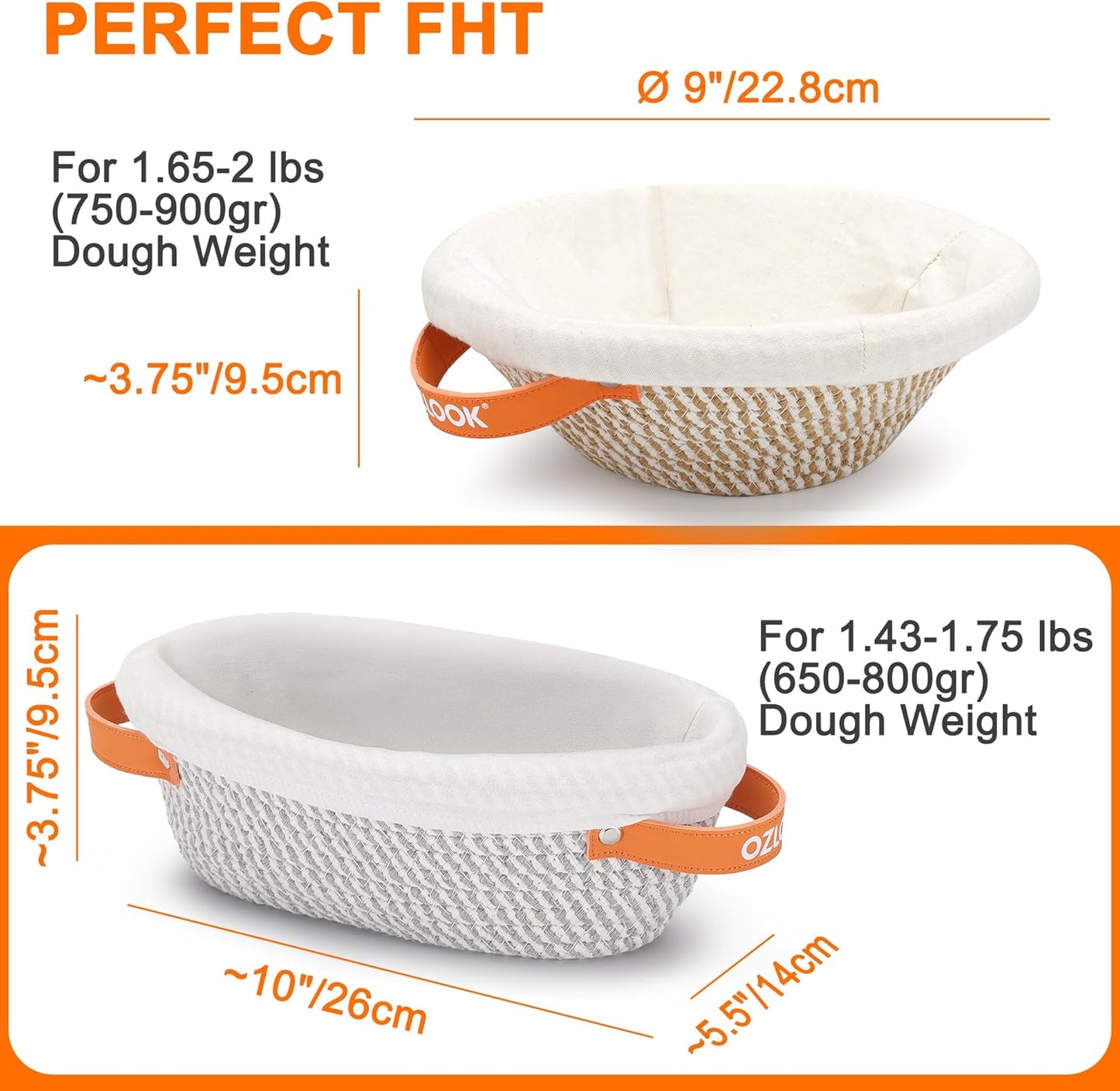 Sourdough Starter Kit,34oz Sourdough Starter Jar,2 X Cotton Rope Banneton Bread Proofing Basket with Bread Lame, Scraper,Sling, Dough Whisk,Perfect Gifts for Bakers Sourdough Bread Baking Supplies