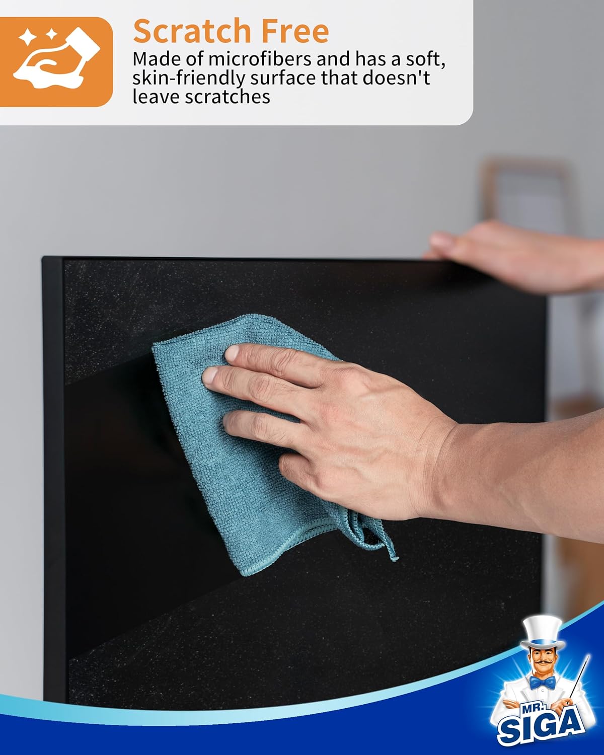 MR.SIGA Microfiber Cleaning Cloth, All-Purpose Microfiber Towels, Streak Free Cleaning Rags, Pack of 15, Light Teal, Size 30 x 30 cm(11.8 x 11.8 inch)