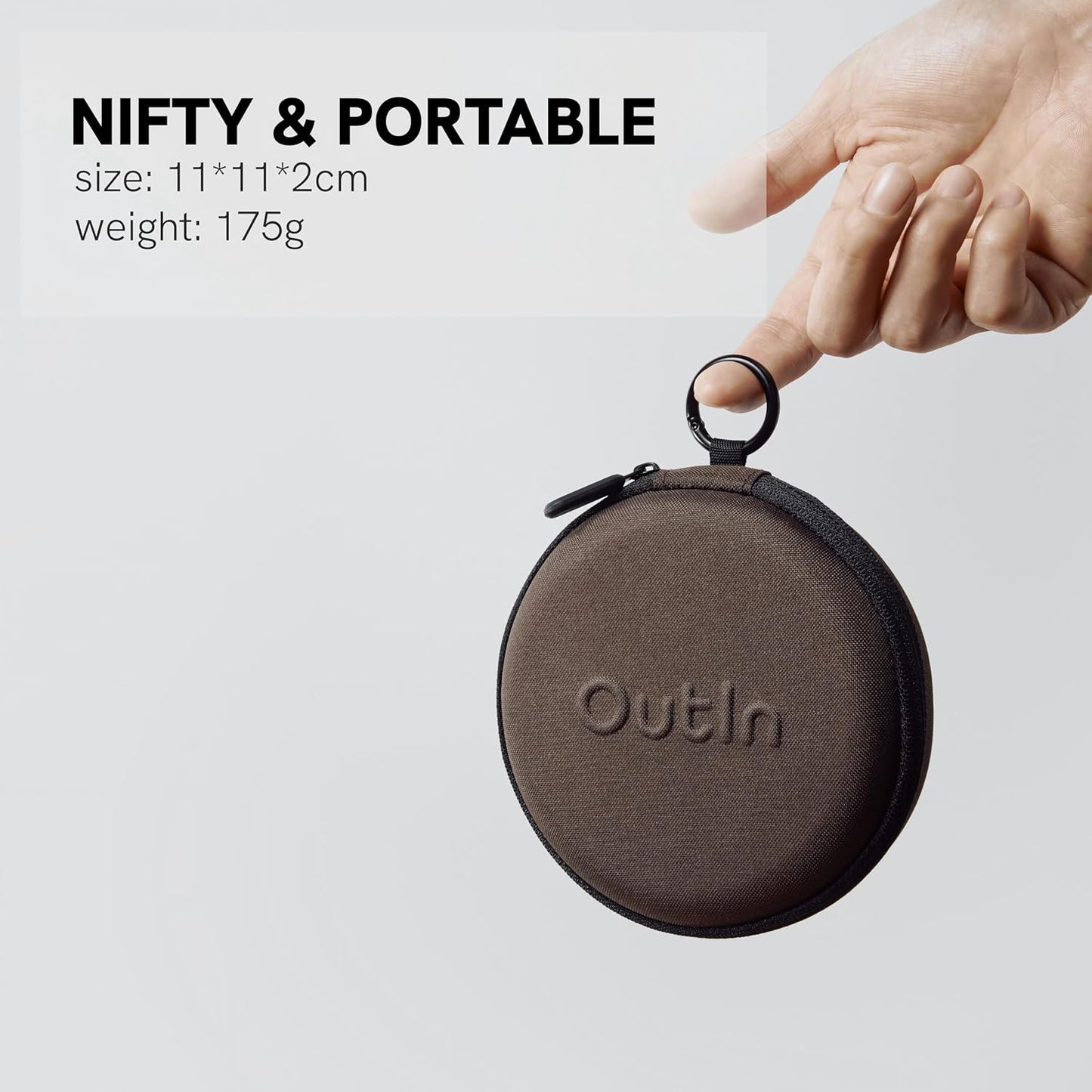 OutIn Claro Portable Coffee Scale, Espresso Scale 2kg/0.1g Accurate Measurement, Pour Over Coffee Scale Multiple Modes, Timer Function, Rechargeable, with Protective Bag