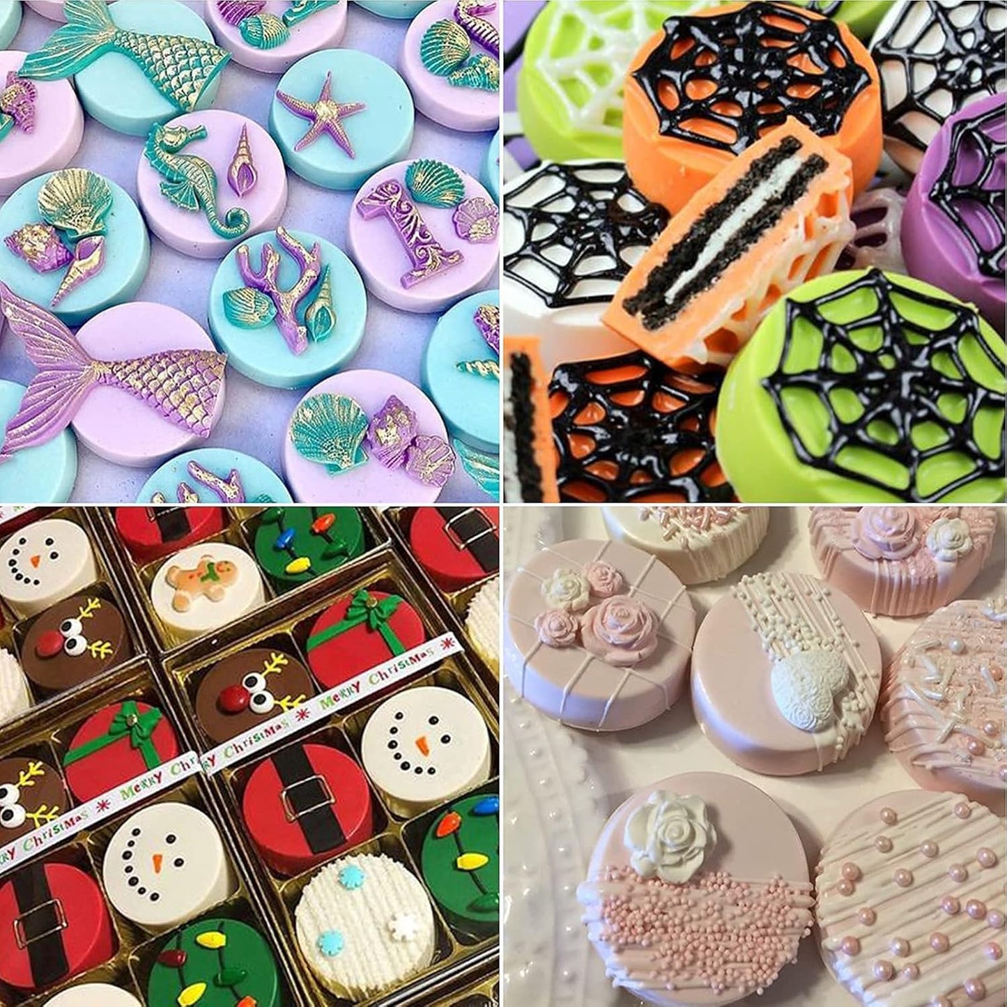 Chocolate Molds,2Pcs Dubai Chocolate Mold and Scraper for Stuffed Bar,Deep Round Fix Chocolate Candy Bar Mold for Filling Knafeh Pistachio Chocolate Bar Kit