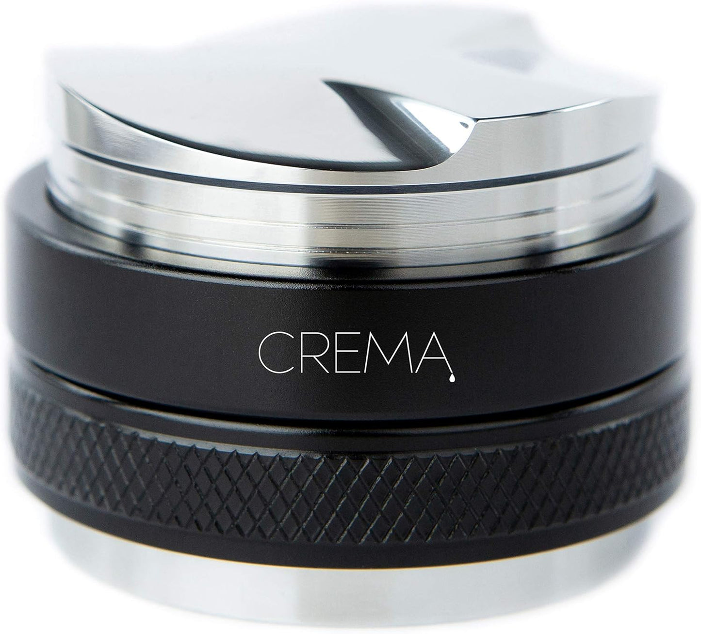 Crema Coffee Products 51mm Hand Tamper & Coffee Distributor|Compatible with Delonghi Dedica & La Specialista Portafilter|Double-Sided, Adjustable Depth Tool|Made with Durable 304 Stainless Steel|Black