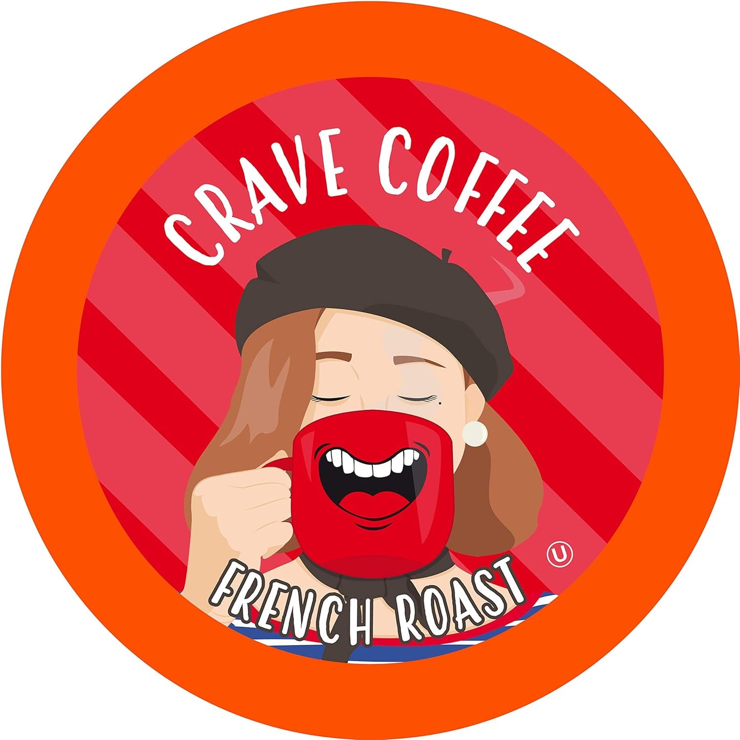 Crave Beverages French Dark Roast Coffee Pods for Keurig K Cup Brewers, 100 Count