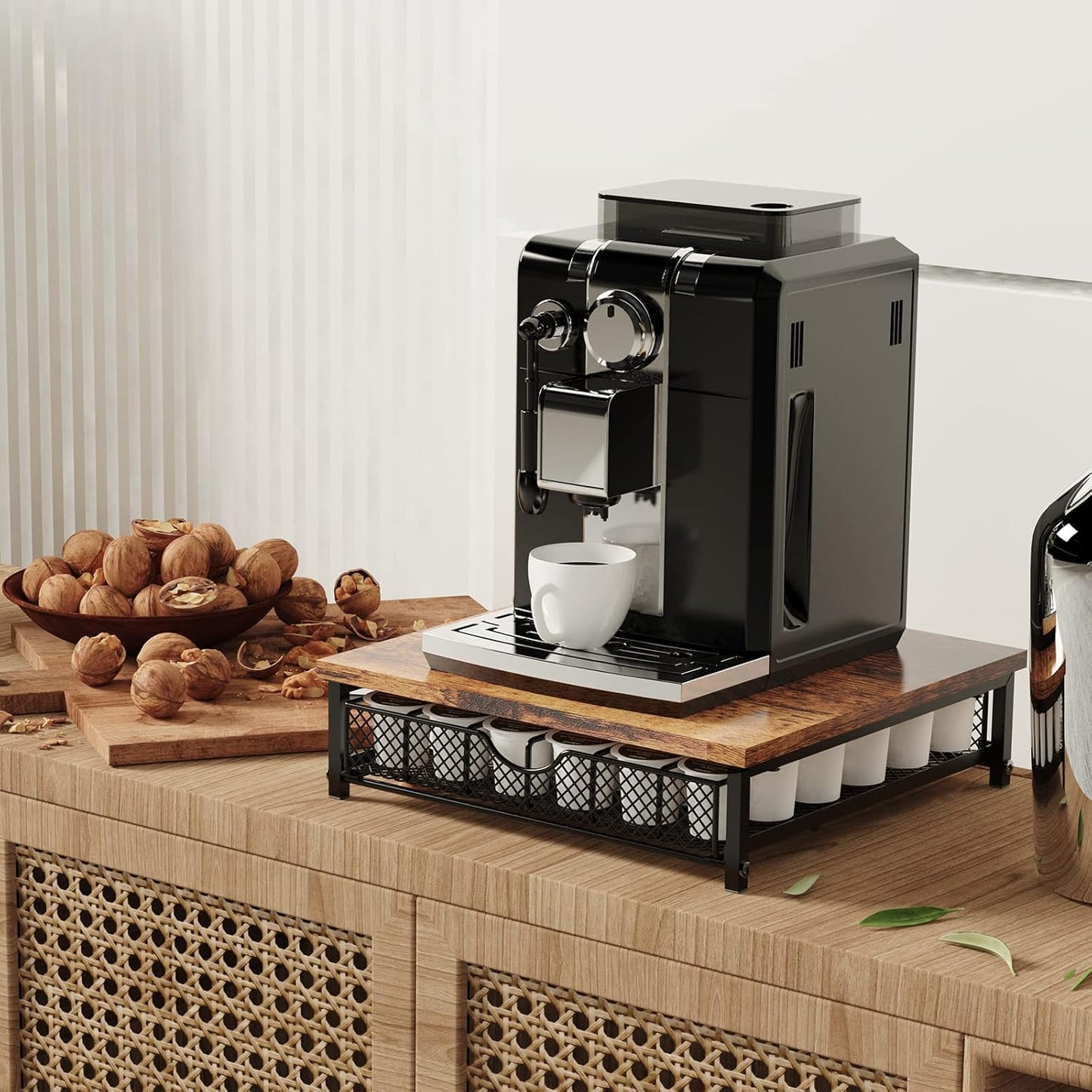 Coffee Pod Drawer for K Cups Drawer Organizer Coffee Pod Storage with Drawer Baskets Pod Storage Holder for Cafe Counter in Home Office Farmhouse 36 Capacity