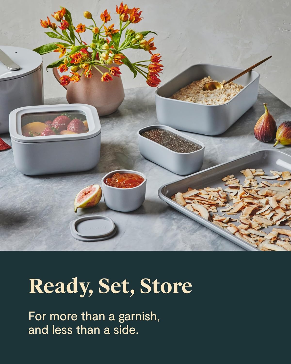 Caraway 2pc Dash Inserts - Dash Ramekins w/Lid - Easy to Store, Non Toxic - Perfect for Sauces, Garnish, & Small Snack or Sides