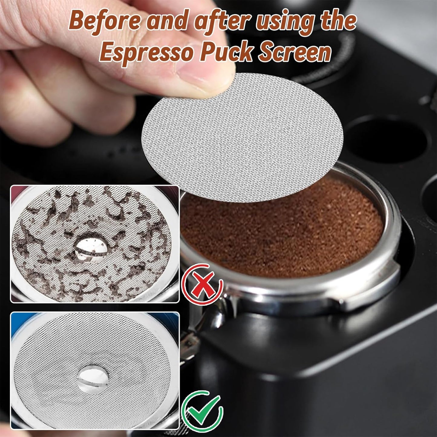 51mm Tamper Espresso Accessories Kit, Coffee Espresso Tamper Set with Wdt Tool, Espresso Tamper Mat, Espresso Dosing Funnel, 51mm Espresso Puck Screen, Coffee Tamper Espresso Barista Tools