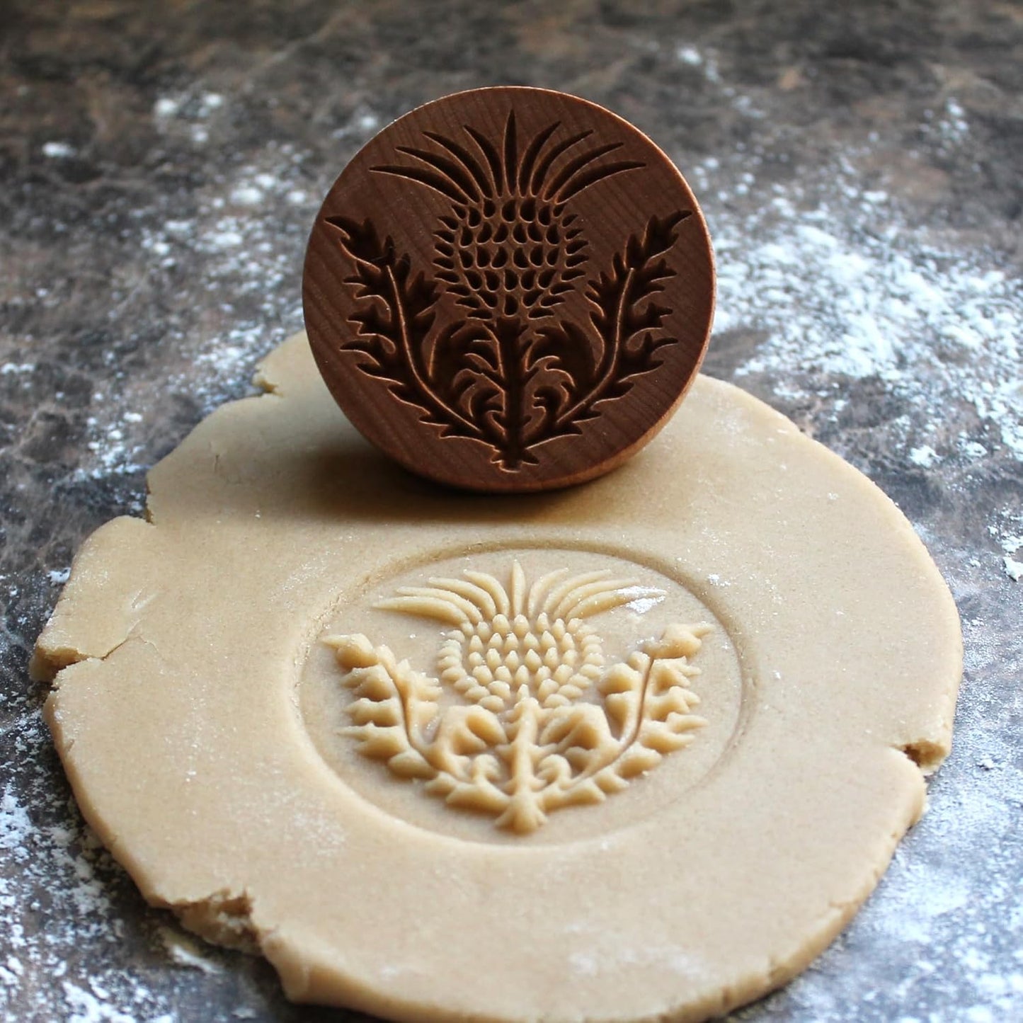 Wood Cookie Stamp, 2.5 Inch (Thistle CS-116)