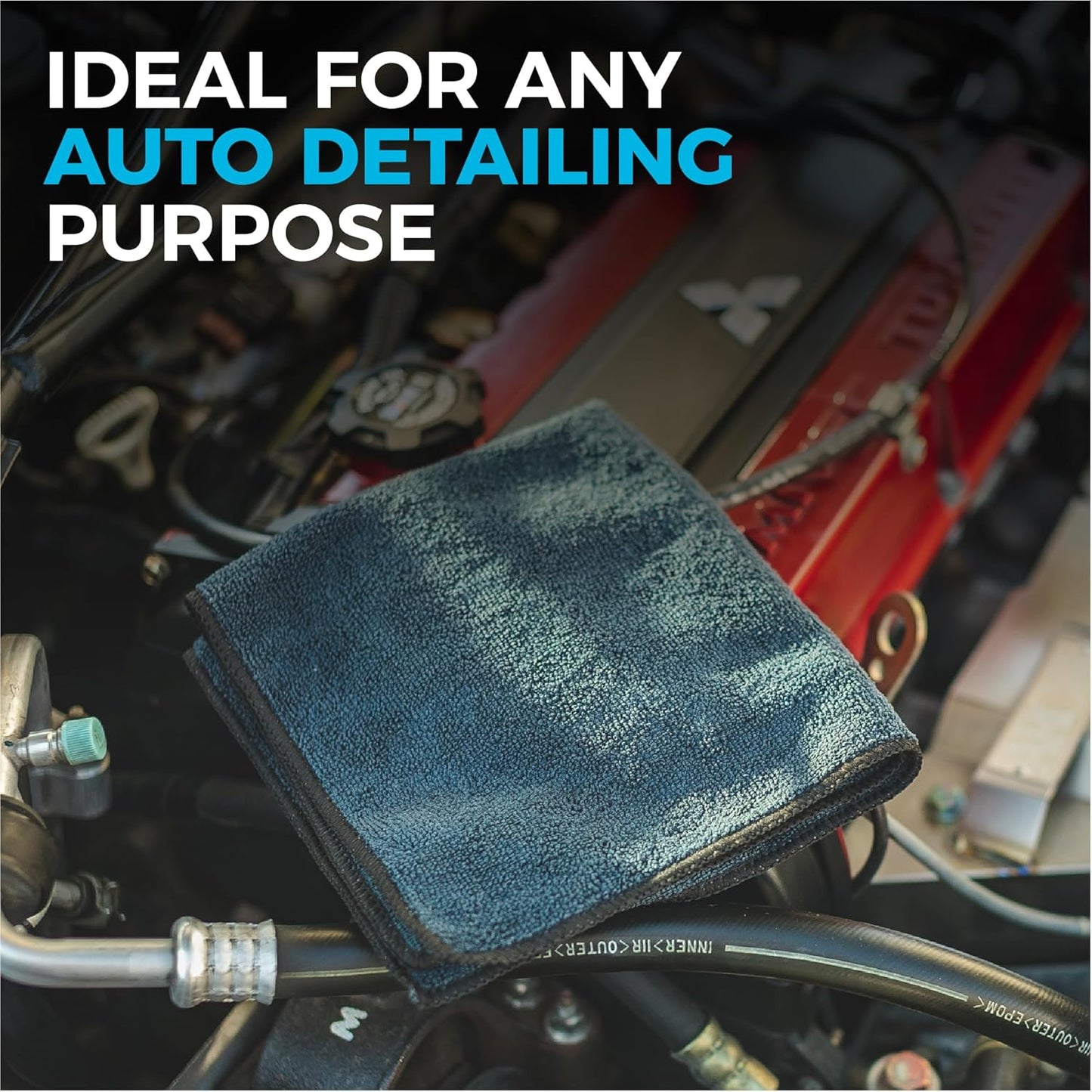 The Rag Company - All-Purpose Microfiber Terry Cleaning Towels - Commercial Grade, Highly Absorbent, Lint-Free, Streak-Free, Kitchens, Bathrooms, Offices, 300gsm, 12in x 12in, White (12-Pack)