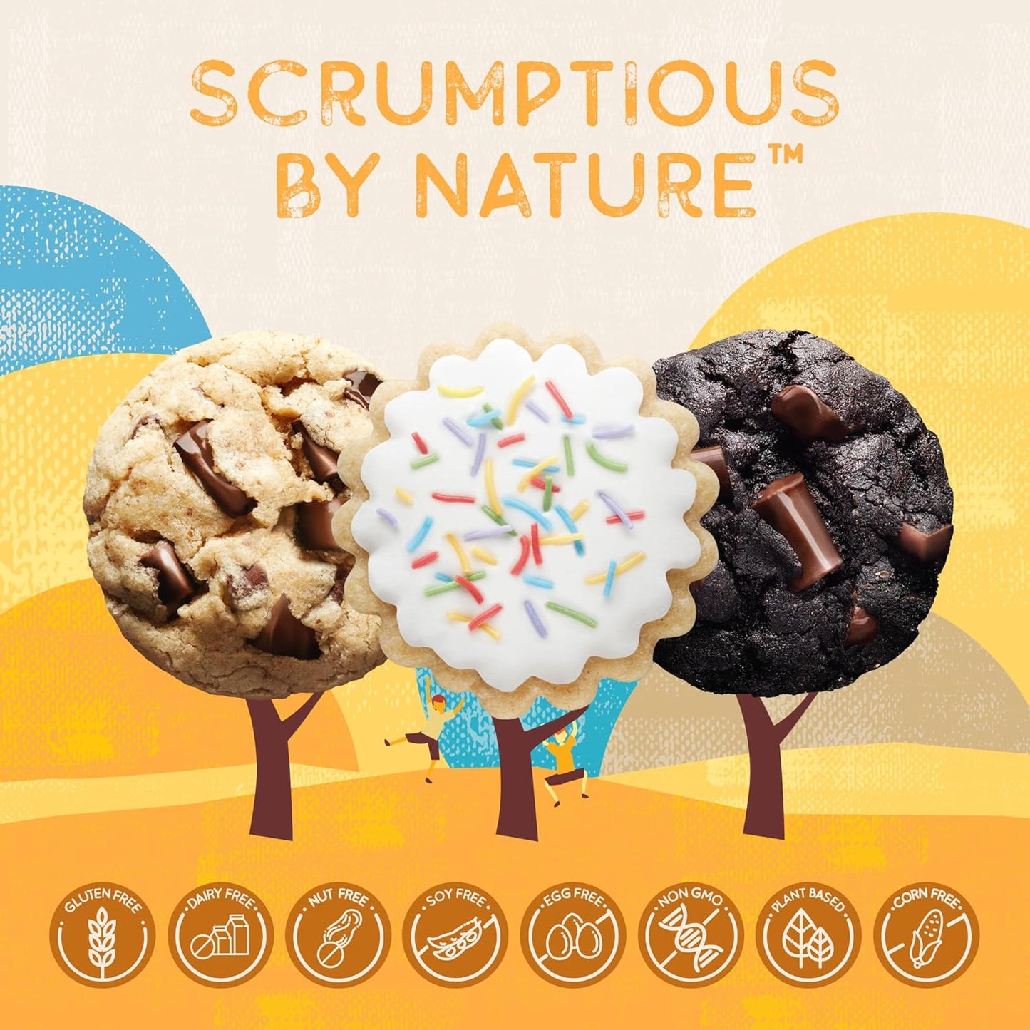 Autumn Sons Baking Co. Gluten Free Cookie Mix Variety Pack. Sugar Cookie, Chocolate Chunk & Double Chocolate Chunk. Vegan Plant Based Baking Mix. Free From 11 Common Allergens. 9.3 oz (Pack of 3)